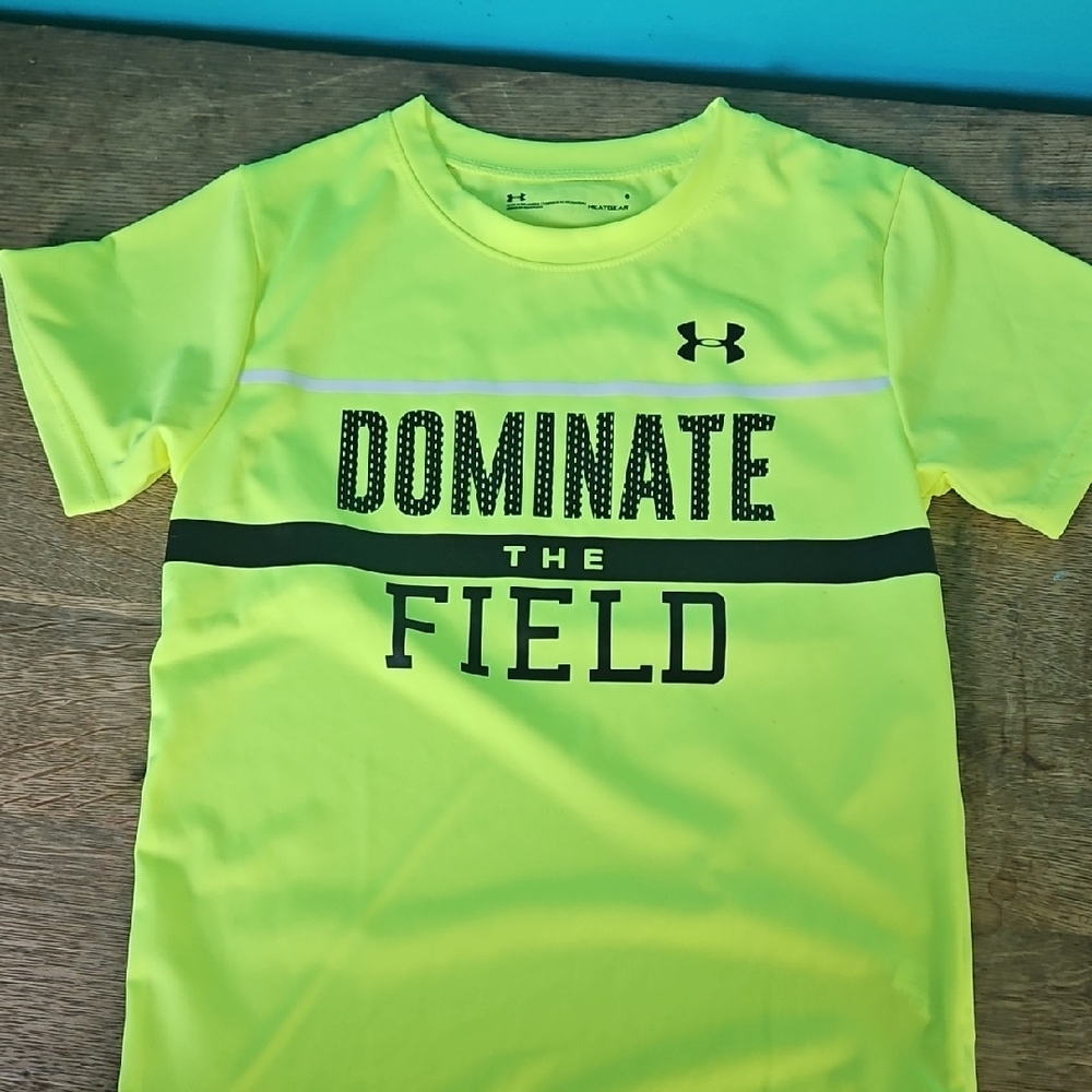 Under Armour Kids Yellow Graphic T-Shirt Boys Size 6